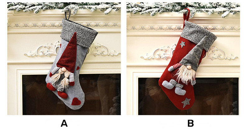 3D santa claus christmas stockings xmas decoration