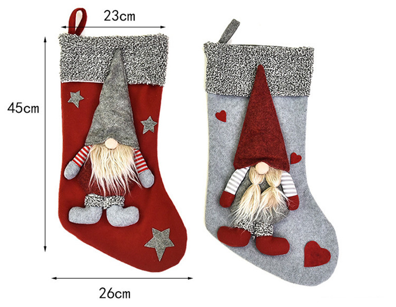 3D santa claus christmas stockings xmas decoration