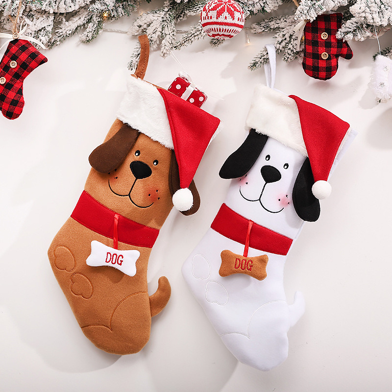 puppy christmas stockings xmas tree hanging decoration