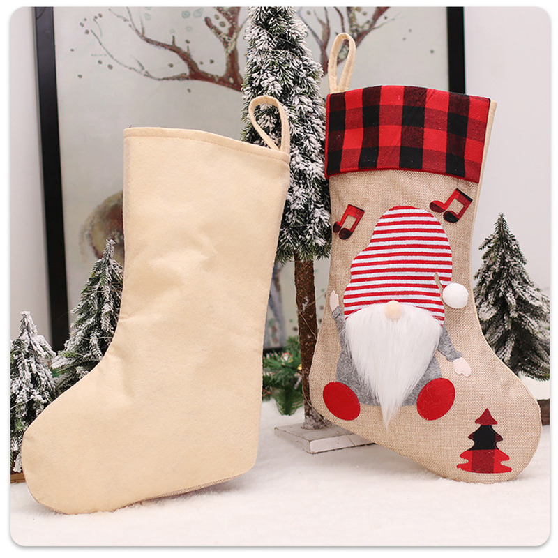 gnome christmas stockings decoration xmas tree hanging pendant