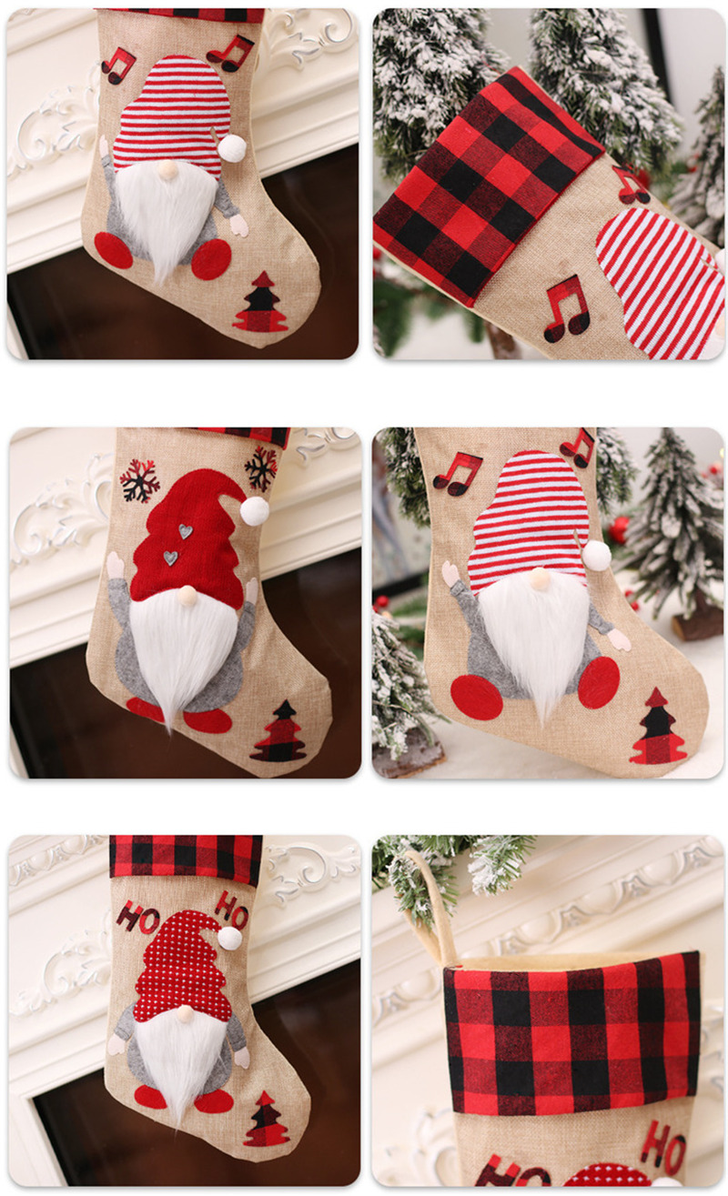 gnome christmas stockings decoration xmas tree hanging pendant