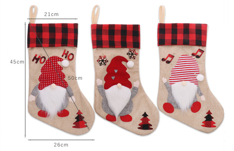 gnome christmas stockings decoration xmas tree hanging pendant