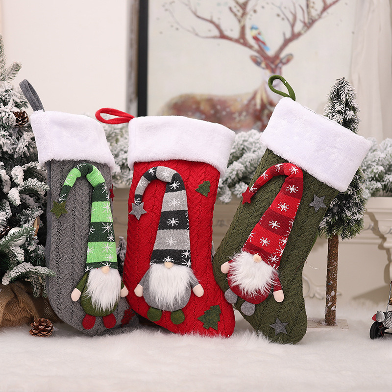 rudolph knitted christmas stockings xmas decoration