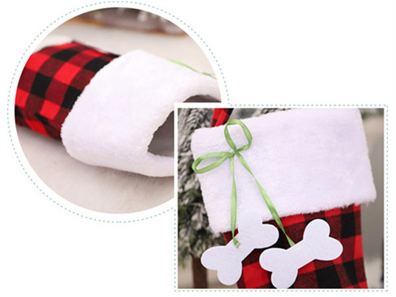 lattice paw Christmas stockings xmas decoration