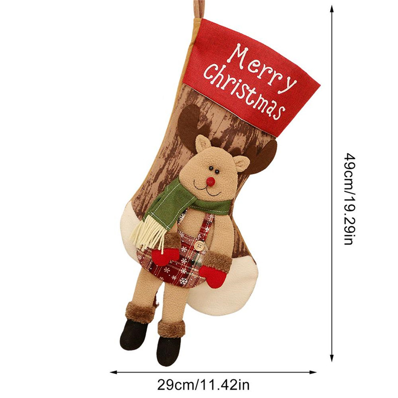 classic large 3D christmas stockings xmas decoration