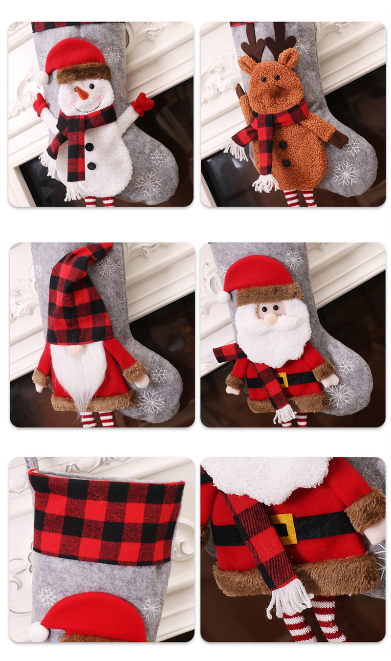 3D Long Legs Santa Elf Snowman gnome Christmas Stockings Xmas Decoration