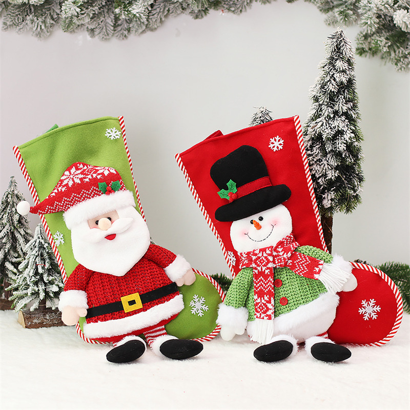 3D long legs classic christmas stockings xmas decoration