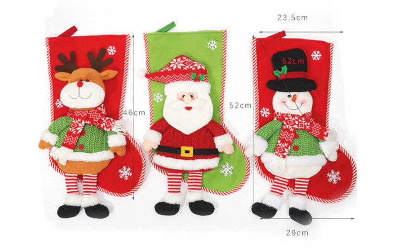 3D long legs classic christmas stockings xmas decoration