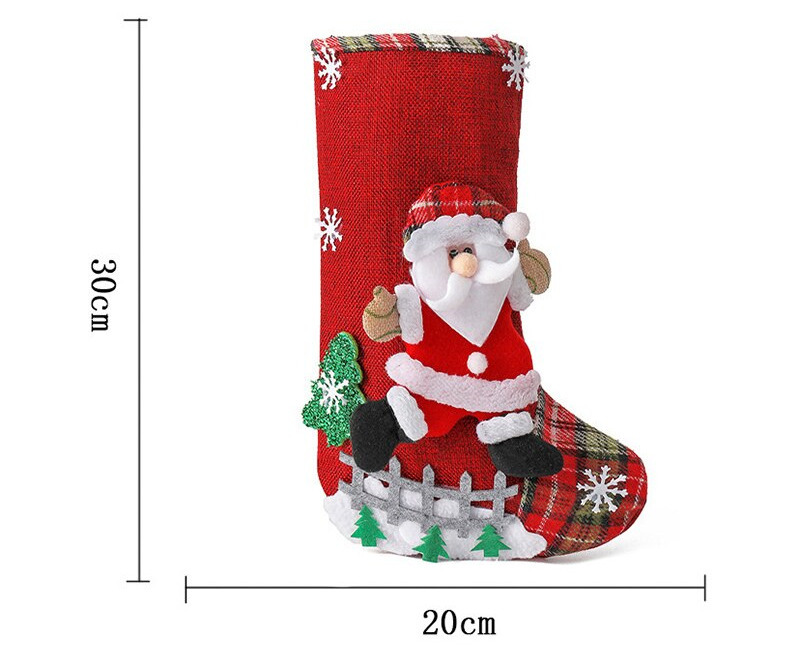 3D classic christmas stockings gift bags xmas decoration