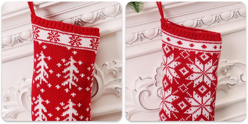 large knitted classic christmas stockings xmas decoration