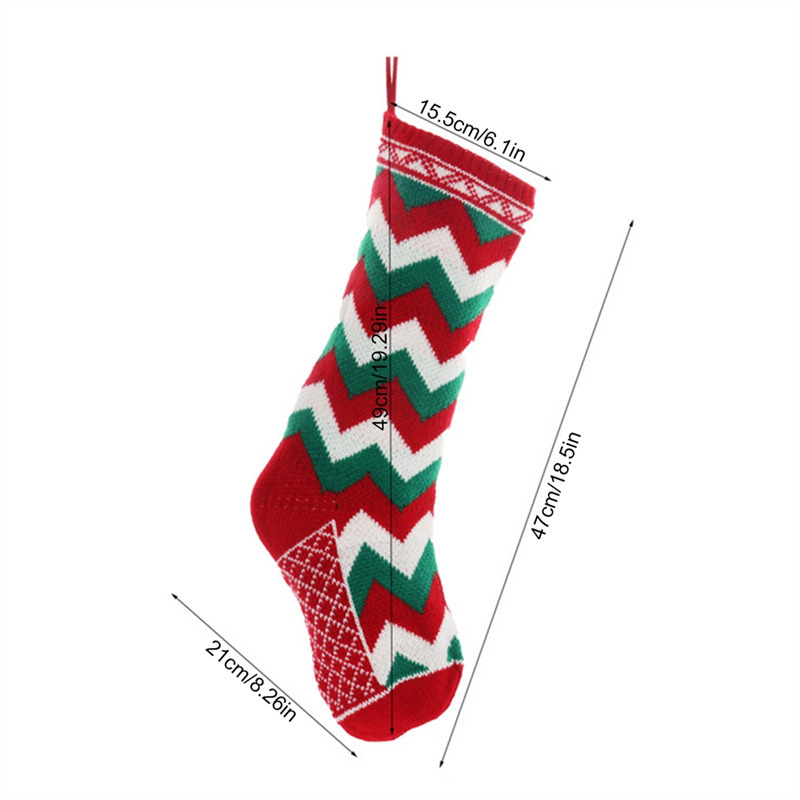 large knitted classic christmas stockings xmas decoration