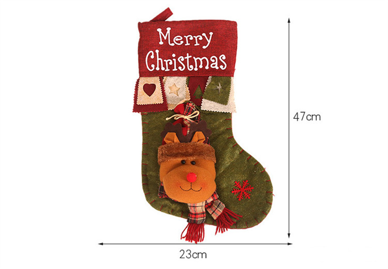 christmas stockings santa gift sacks fireplace hanging decoration