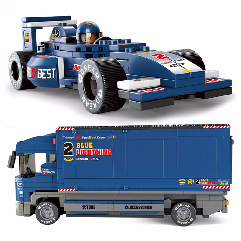 Sluban Bull Racing Truck 641 Pieces Building Blocks