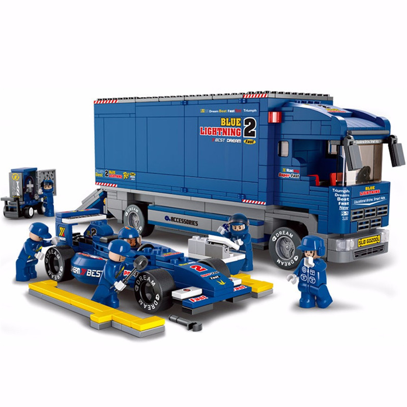 Sluban Bull Racing Truck 641 Pieces Building Blocks