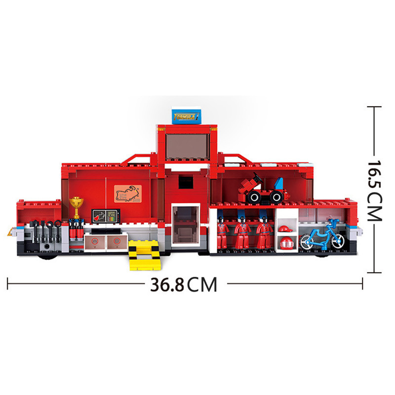 Sluban F1 Formula Racing Car Transport Truck Building Block Brick Toy