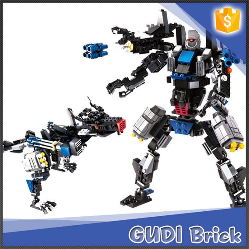 Gudi Building Bricks Transforms Into Dinosaur Robot Blocks Toy