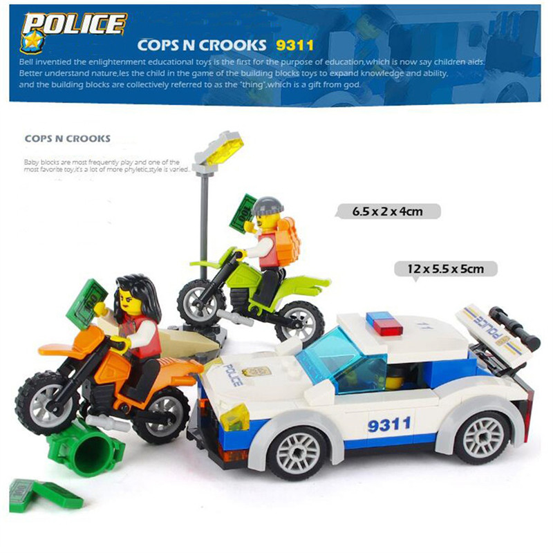 Kids Educational Toy Building Bricks Police Blocks Assembled Gift