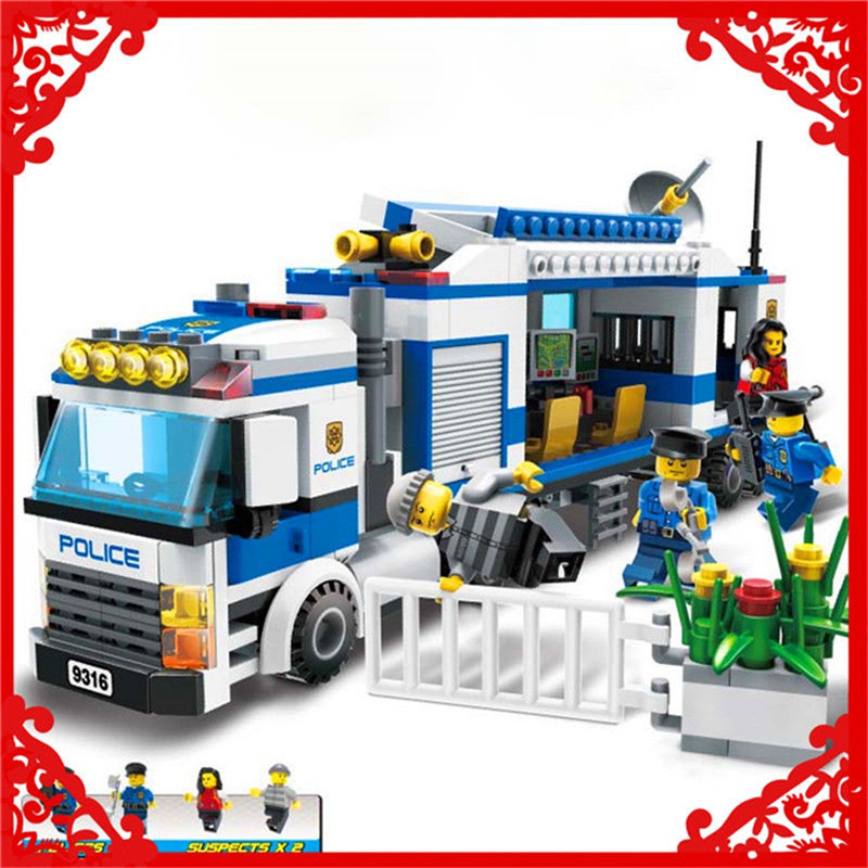 Kids Educational Toy Building Bricks Police Blocks Assembled Gift