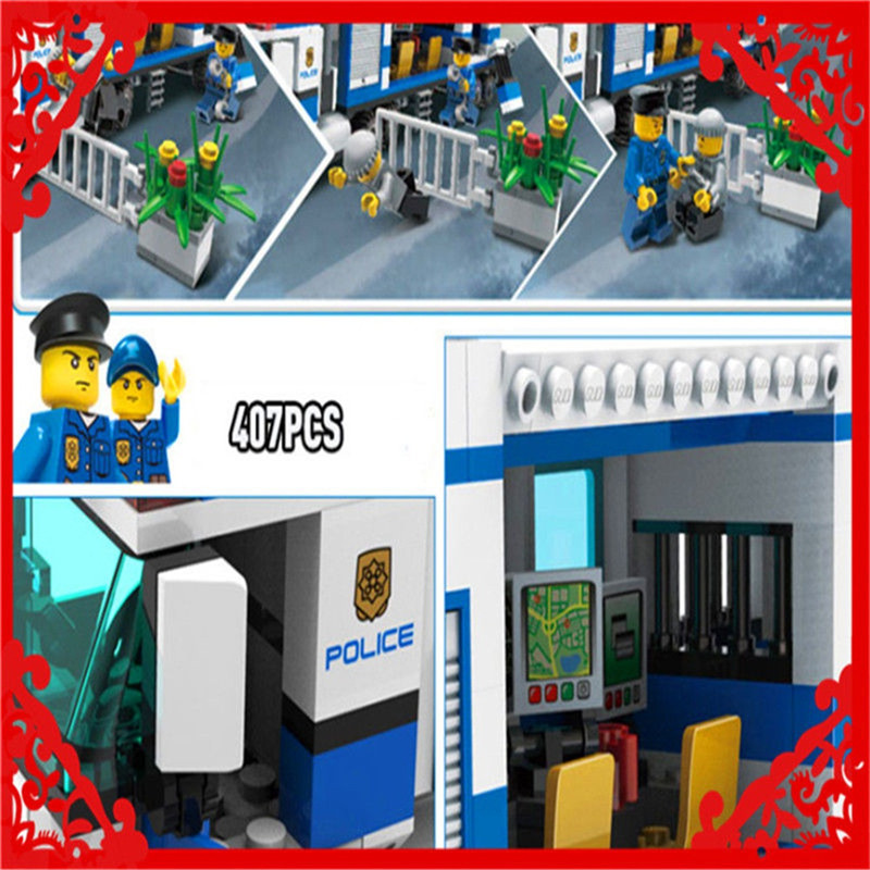 Kids Educational Toy Building Bricks Police Blocks Assembled Gift