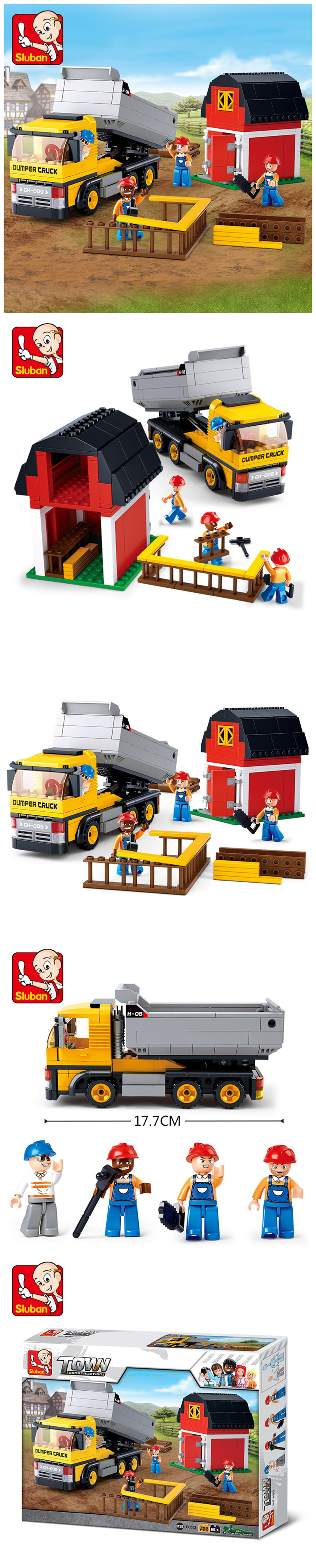 Sluban Building Blocks Educational Kids Bricks Toy Dumper Truck