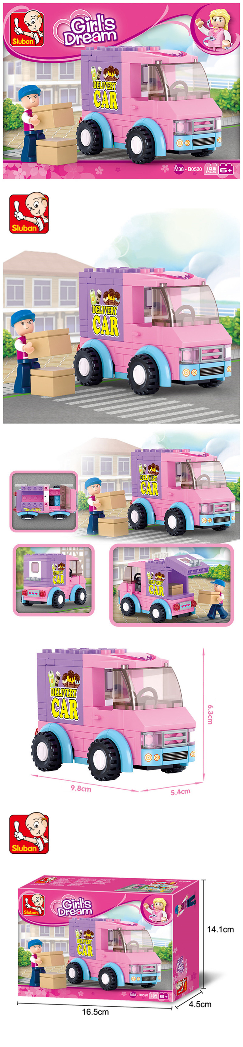 Sluban Building Blocks Kids Toy Distribution Vehicle