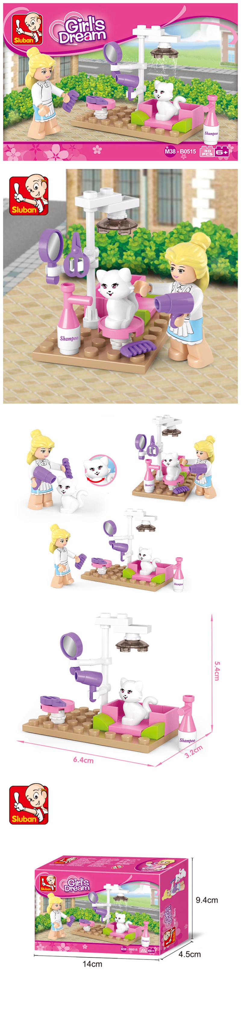Sluban Building Blocks Kids Toy Pet Beauty Sluban Building Blocks Kids Toy Pet Beauty