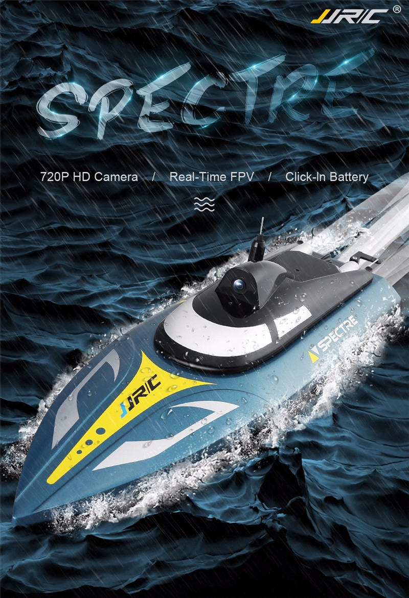 JJRC S4 Spectre Waterproof WiFi FPV RC Boat Support VR 720P HD Camera