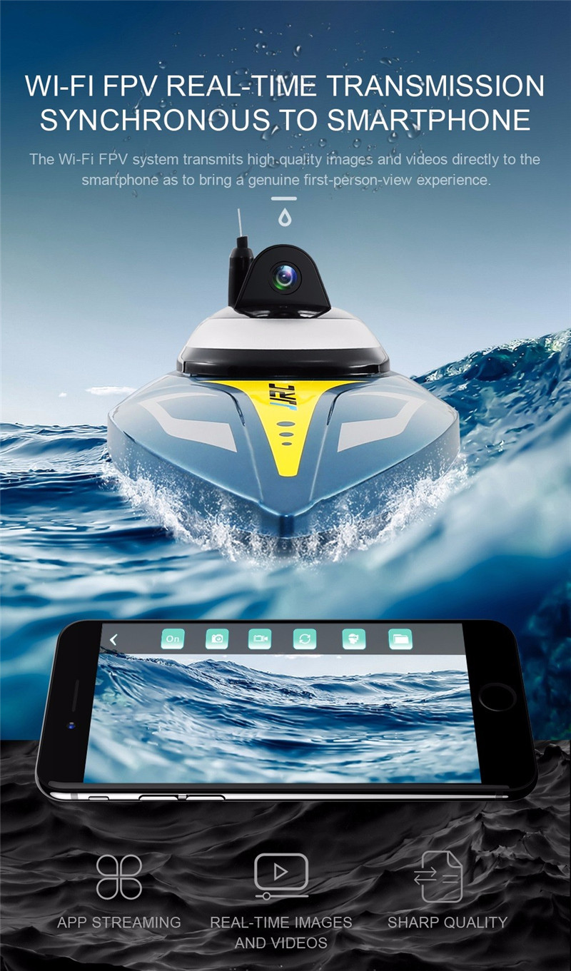 JJRC S4 Spectre Waterproof WiFi FPV RC Boat Support VR 720P HD Camera