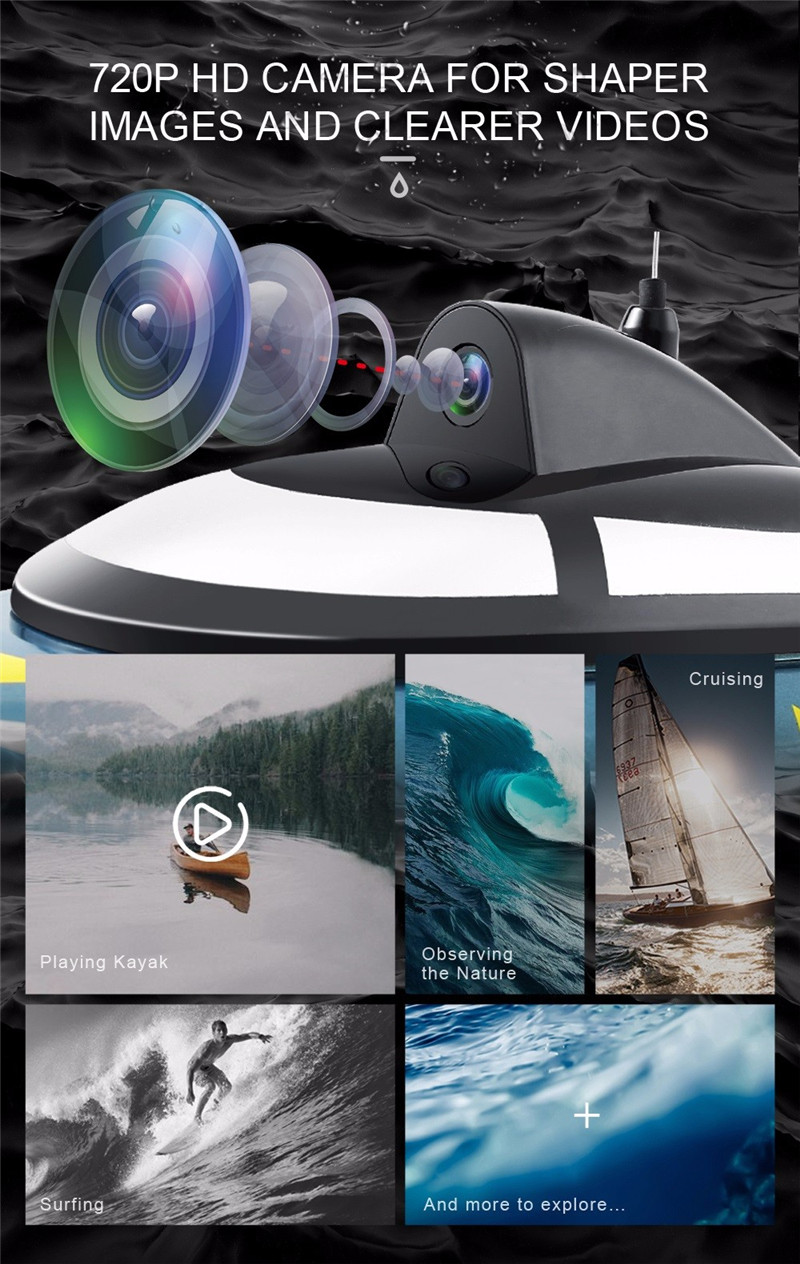 JJRC S4 Spectre Waterproof WiFi FPV RC Boat Support VR 720P HD Camera