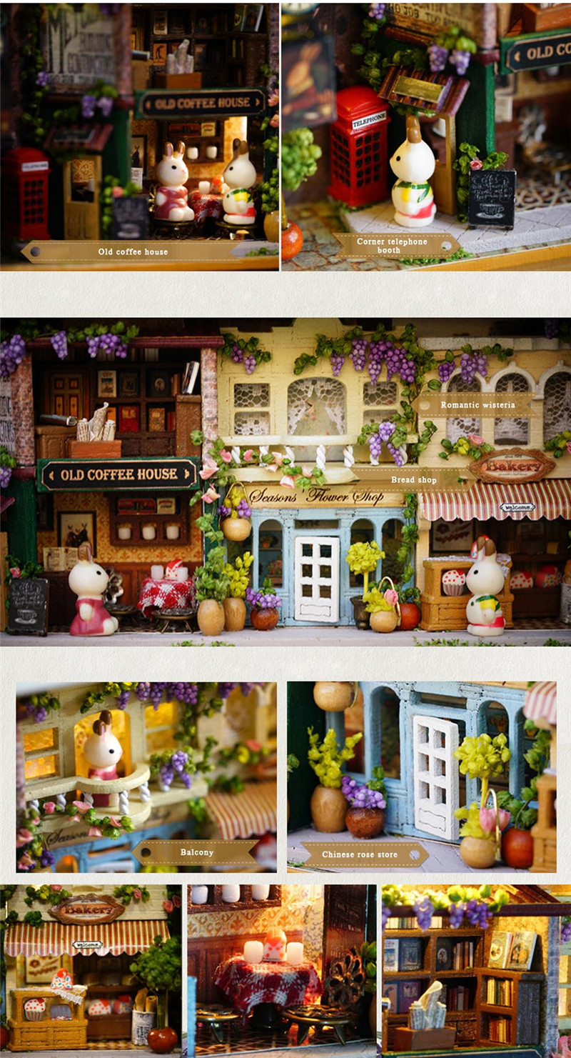 DIY Miniature House Kit Toy Box Theater Old Times Trilogy Happy Corner Style