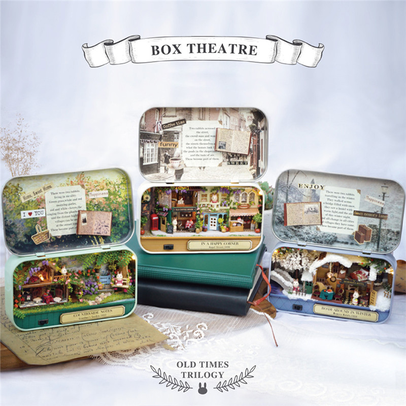 DIY Miniature House Kit Toy Box Theater Old Times Trilogy Happy Corner Style