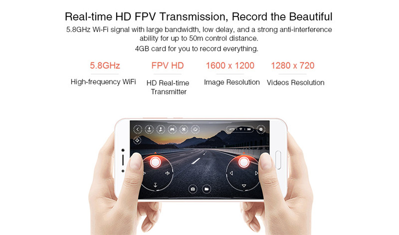 Xiaomi MITU WiFi FPV 720P HD Camera Mini RC Drone