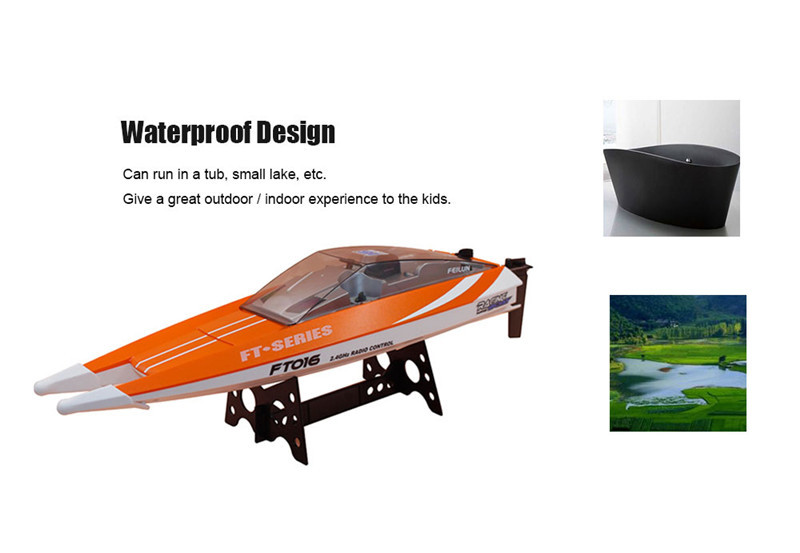 feilun 2.4G 4CH Waterproof 28km/h Mini RC Boat Toy