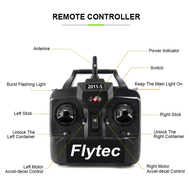 Flytec HQ2011 - 5 Fishing Tool Smart RC Bait Boat Toy