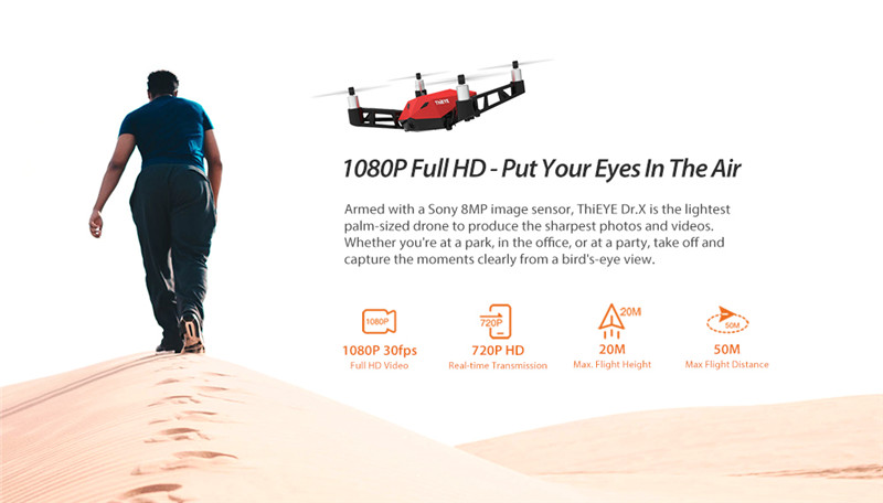 ThiEYE Dr.X WiFi FPV 1080P Camera RC Drone