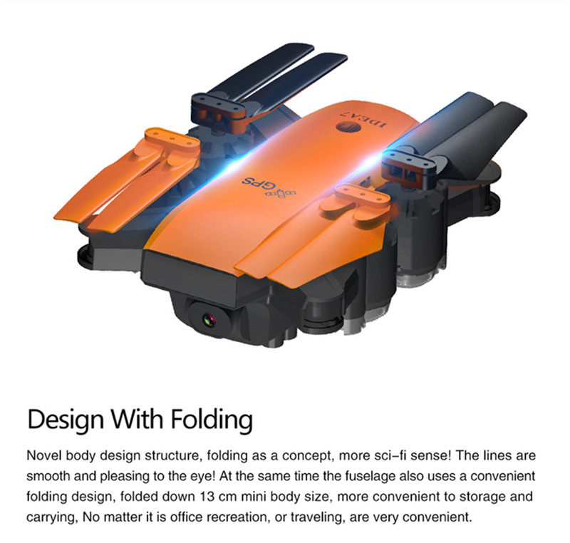 LE IDEA 720P Foldable GPS Altitude Hold RC Drone