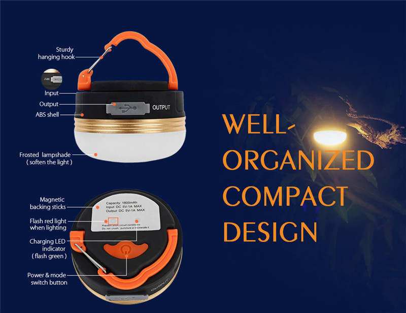 BRELONG Camping Lights Emergency USB Charge Mobile Power
