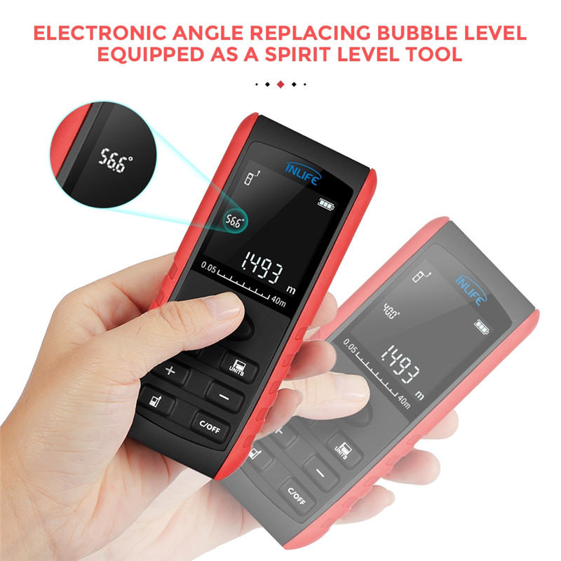 Inlife E40 40M Handheld Digital Laser Distance Meter Inlife E40 40M Handheld Digital Laser Distance Meter