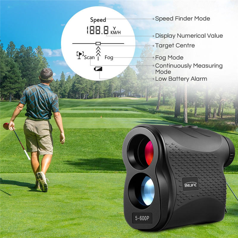 Inlife 5 - 600P Laser Rangefinder 6X Monocular Golf Range Finder