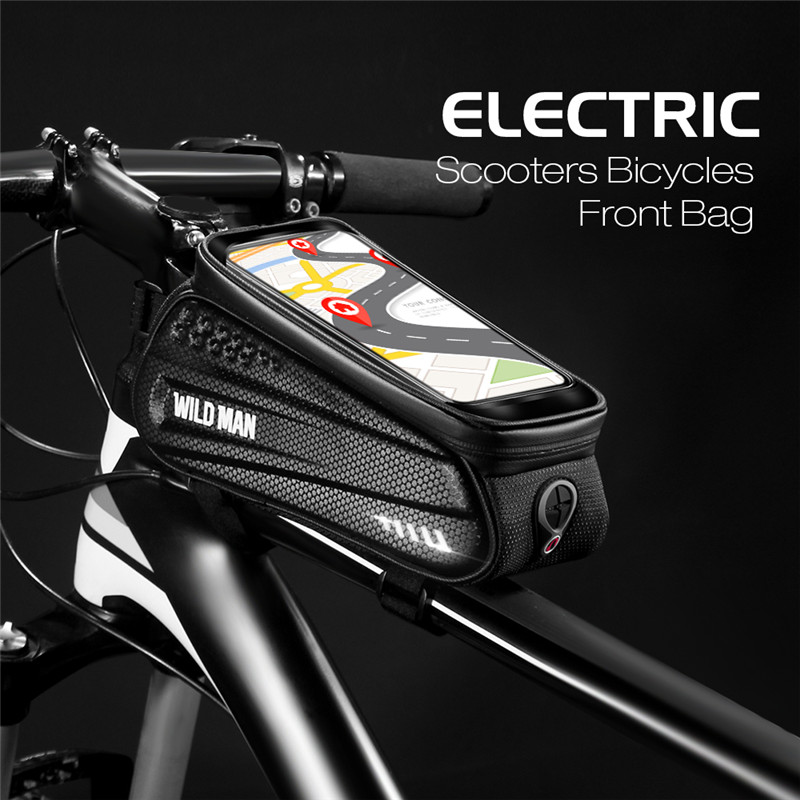 WILD MAN ES3 Electric Scooters Bicycles Touch Screen Front Bag 