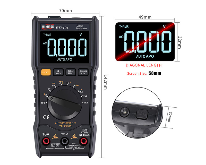 WinAPEX ET8104 Digital Multimeter