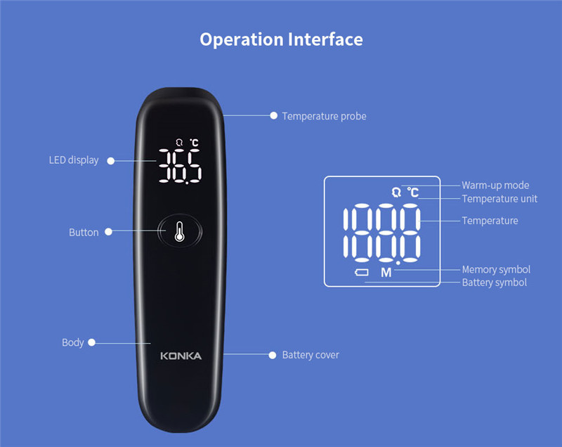 KONKA Children Infrared Non-contact Forehead Thermometer KONKA Children Infrared Non-contact Forehead Thermometer