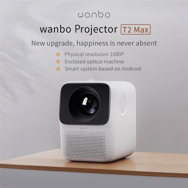 WANBO T2 max LCD projector LED 1080P portable mini home theater WANBO T2 max LCD projector LED 1080P portable mini home theater