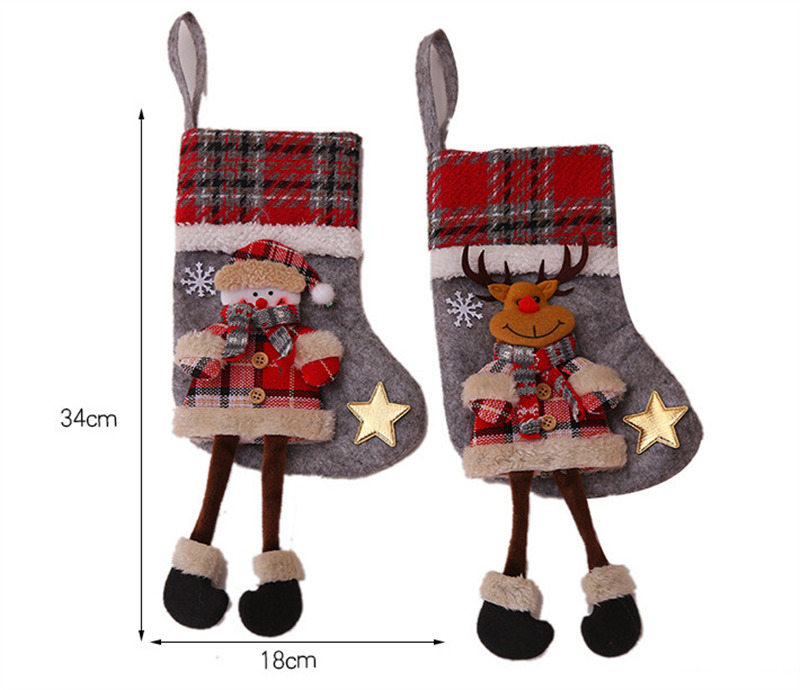 3D long legs xmas ornaments christmas stockings decoration