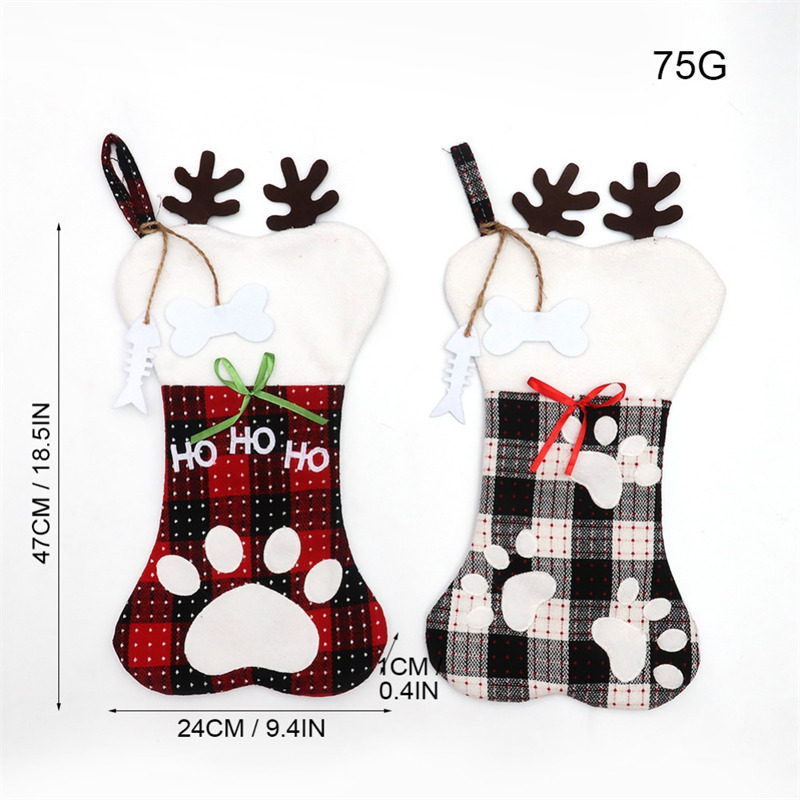 pet dog paw christmas stockings xmas tree decoration