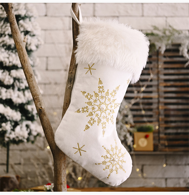 large faux fur christmas stocking xmas tree decorations