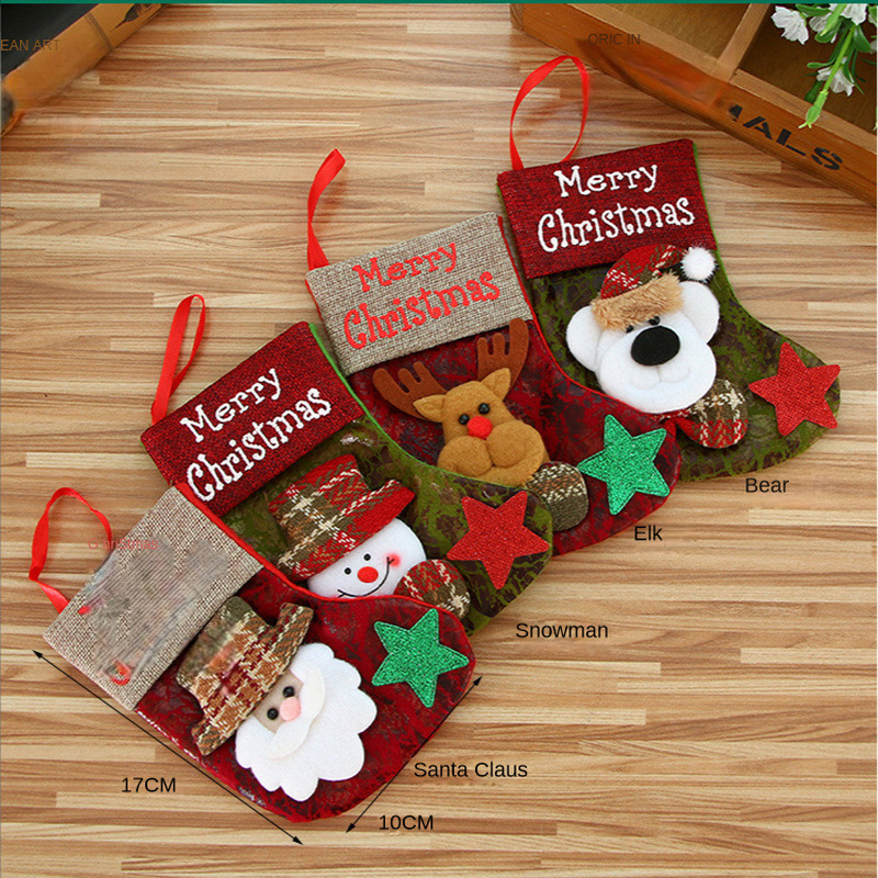 santa claus christmas stockings xmas tree decoration