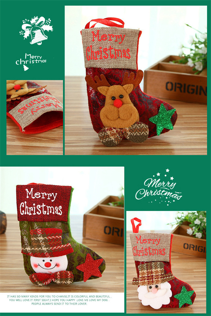 santa claus christmas stockings xmas tree decoration