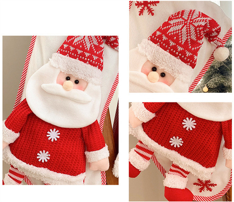 3D classic large christmas stockings xmas decoration