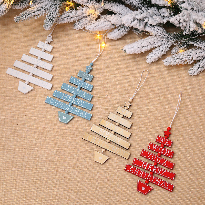 wooden pendant christmas hanging ornaments